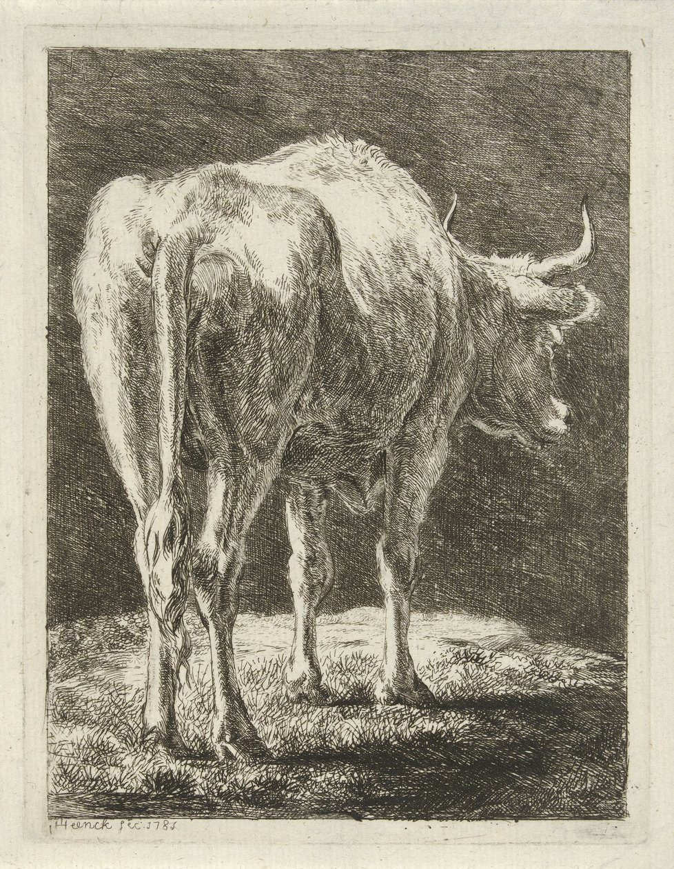 vaca en un paisaje de Jabes Heenck