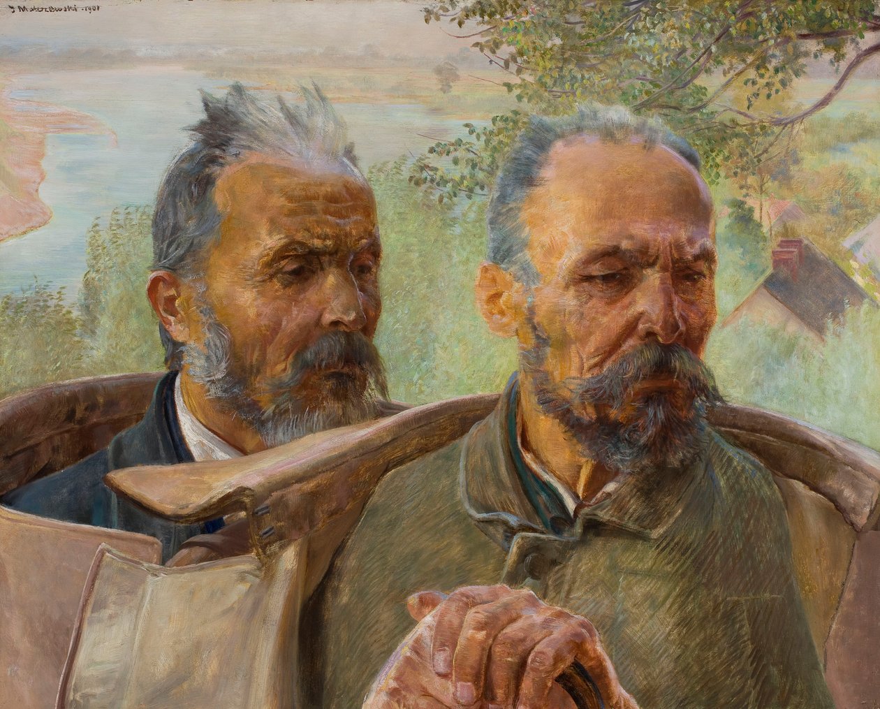 Las dos cabezas de los ancianos de Jacek Malczewski