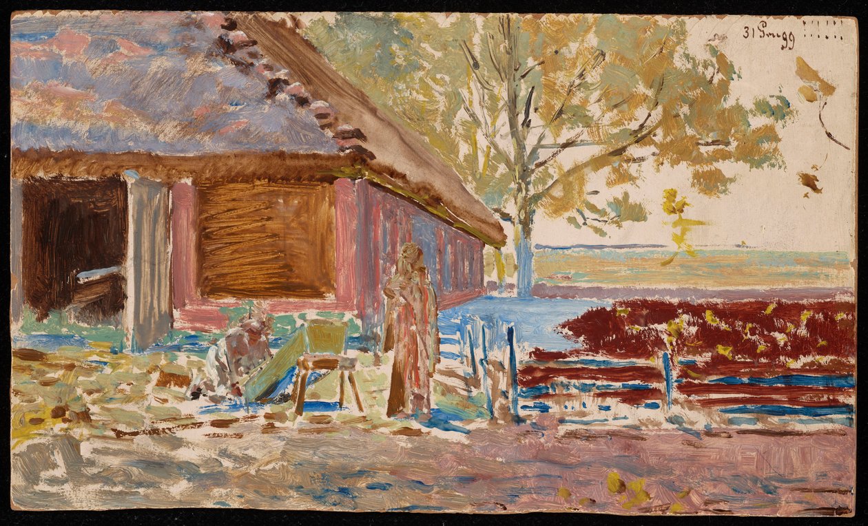 Fin de siglo: 31 de diciembre de 1899, paisaje con un ataúd de Jacek Malczewski