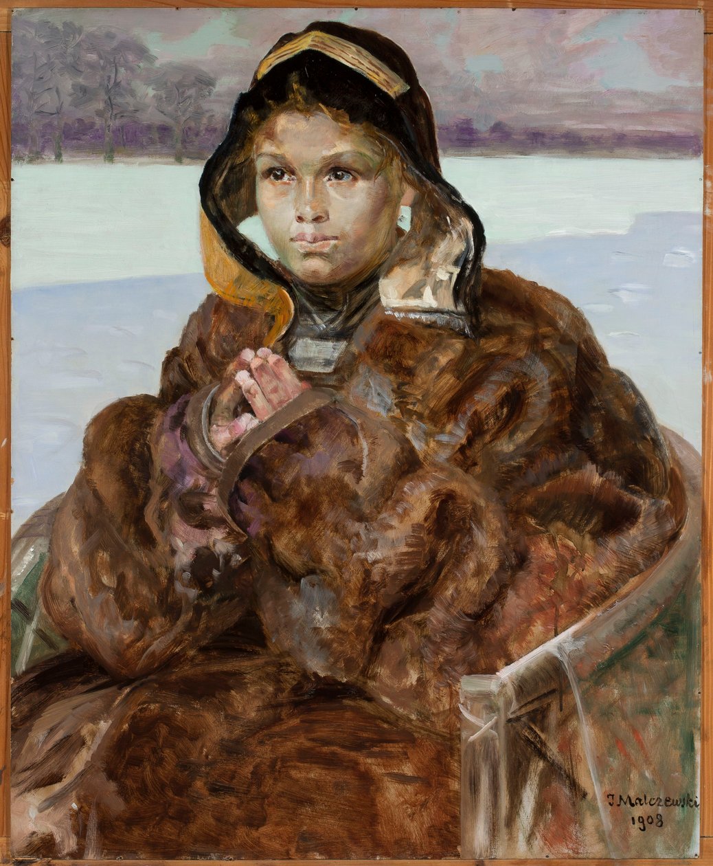 Una niña rezando de Jacek Malczewski