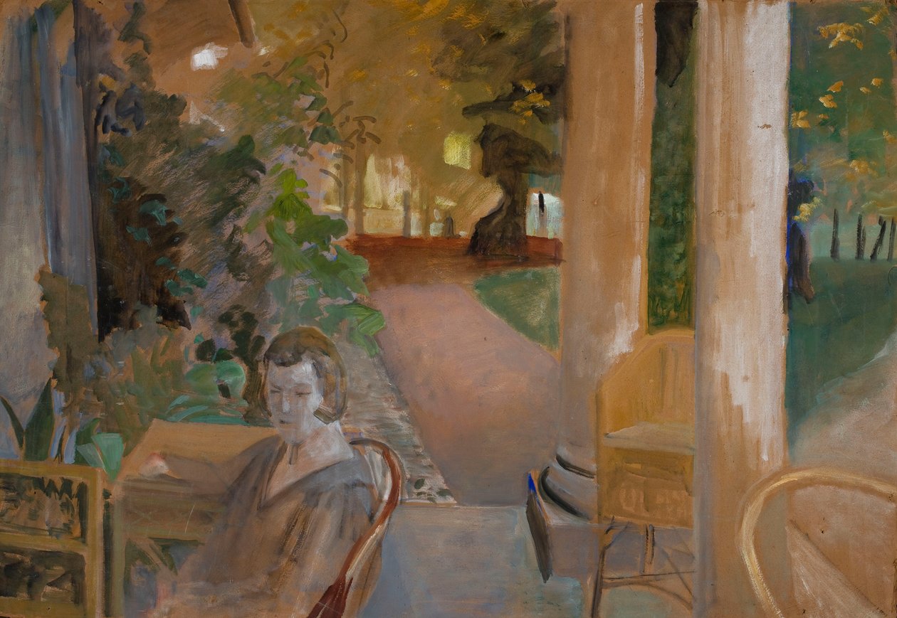 En la terraza de Jacek Malczewski