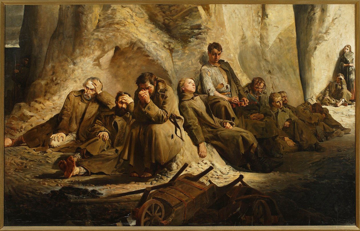 Domingo en la mina (Descanso en la mina) de Jacek Malczewski