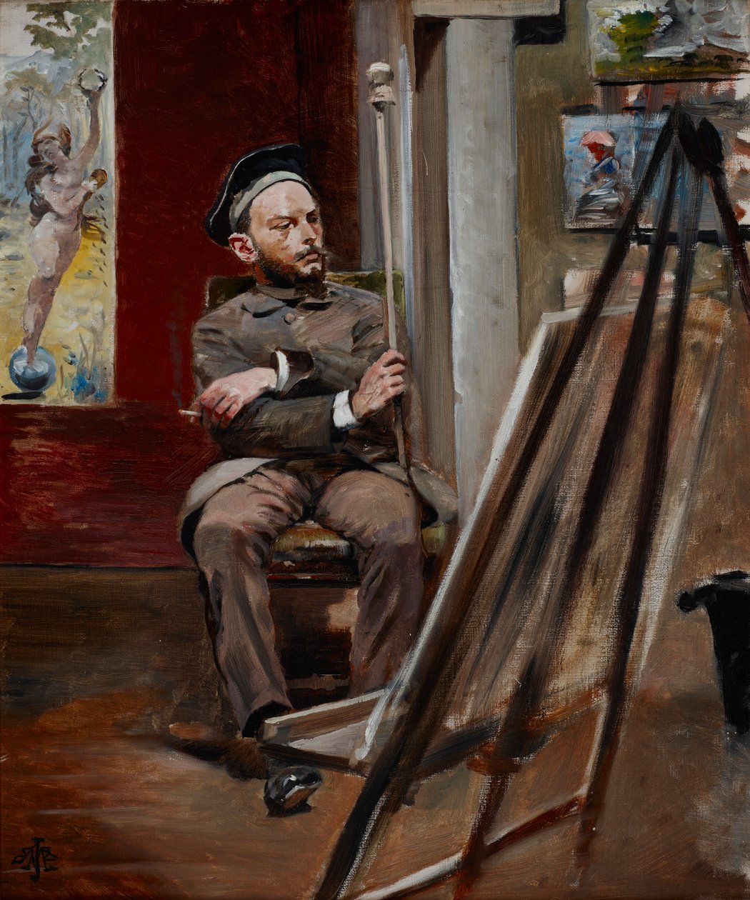 Retrato de Stanisław Tondos, c.1902 (óleo sobre lienzo) de Jacek Malczewski