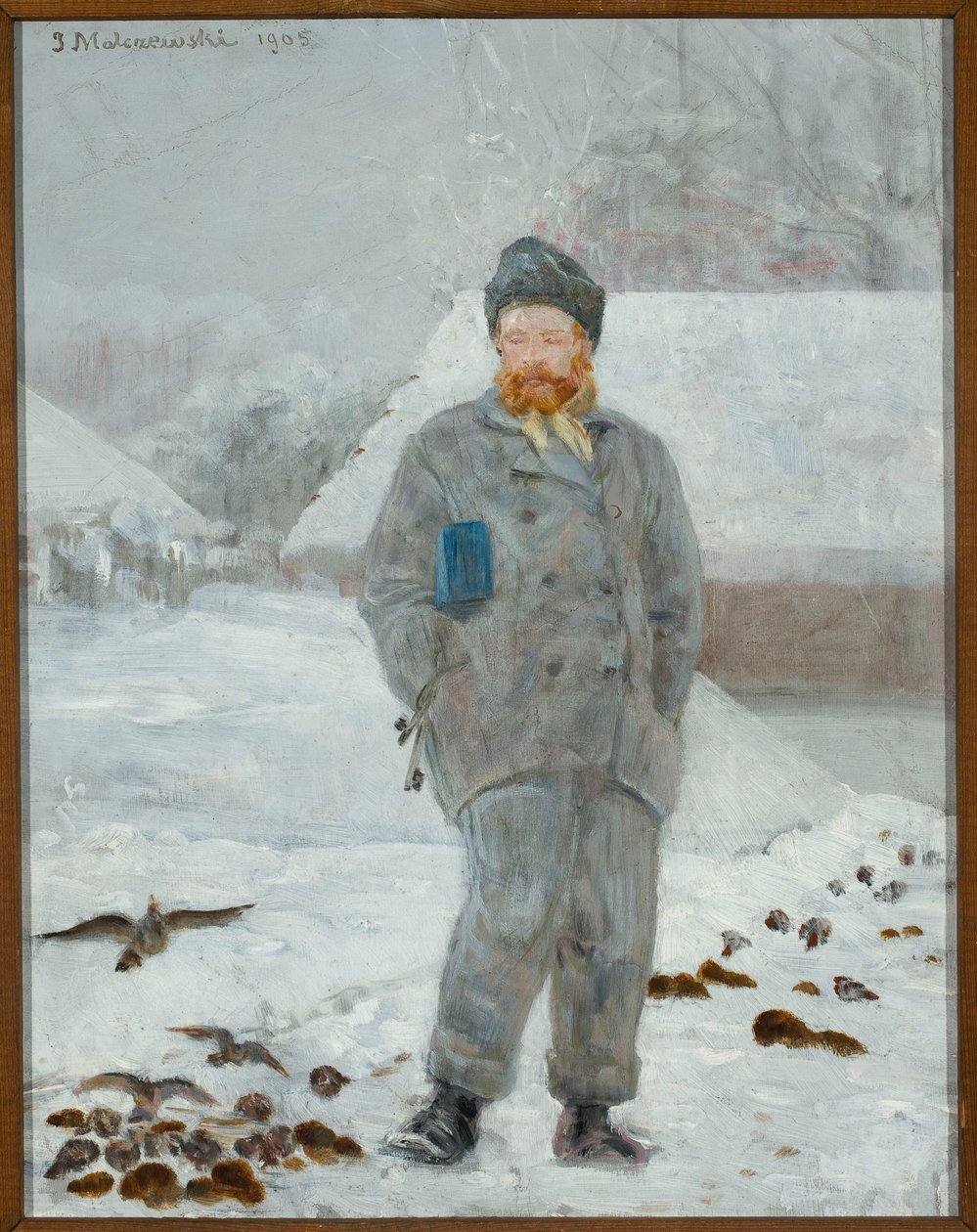Retrato de Adolf Dygasiński con pájaros de Jacek Malczewski