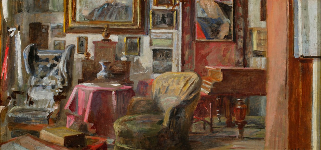 El interior del salón de Lusławice de Jacek Malczewski