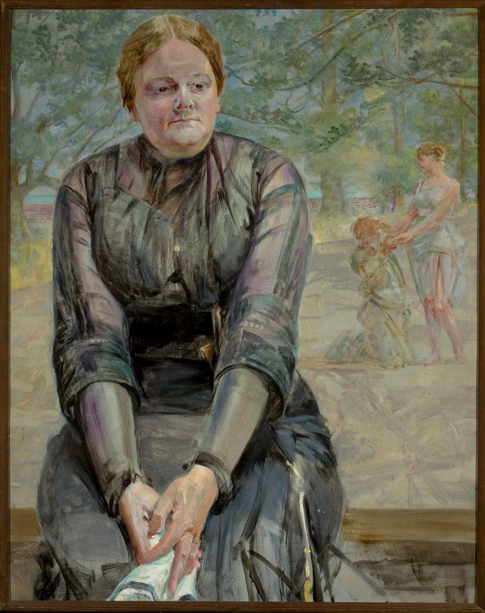 Pensativa - Retrato de la hermana Helena Karczewska de Jacek Malczewski