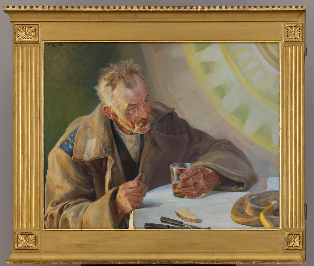 El Exiliado - parte izquierda del tríptico de Jacek Malczewski