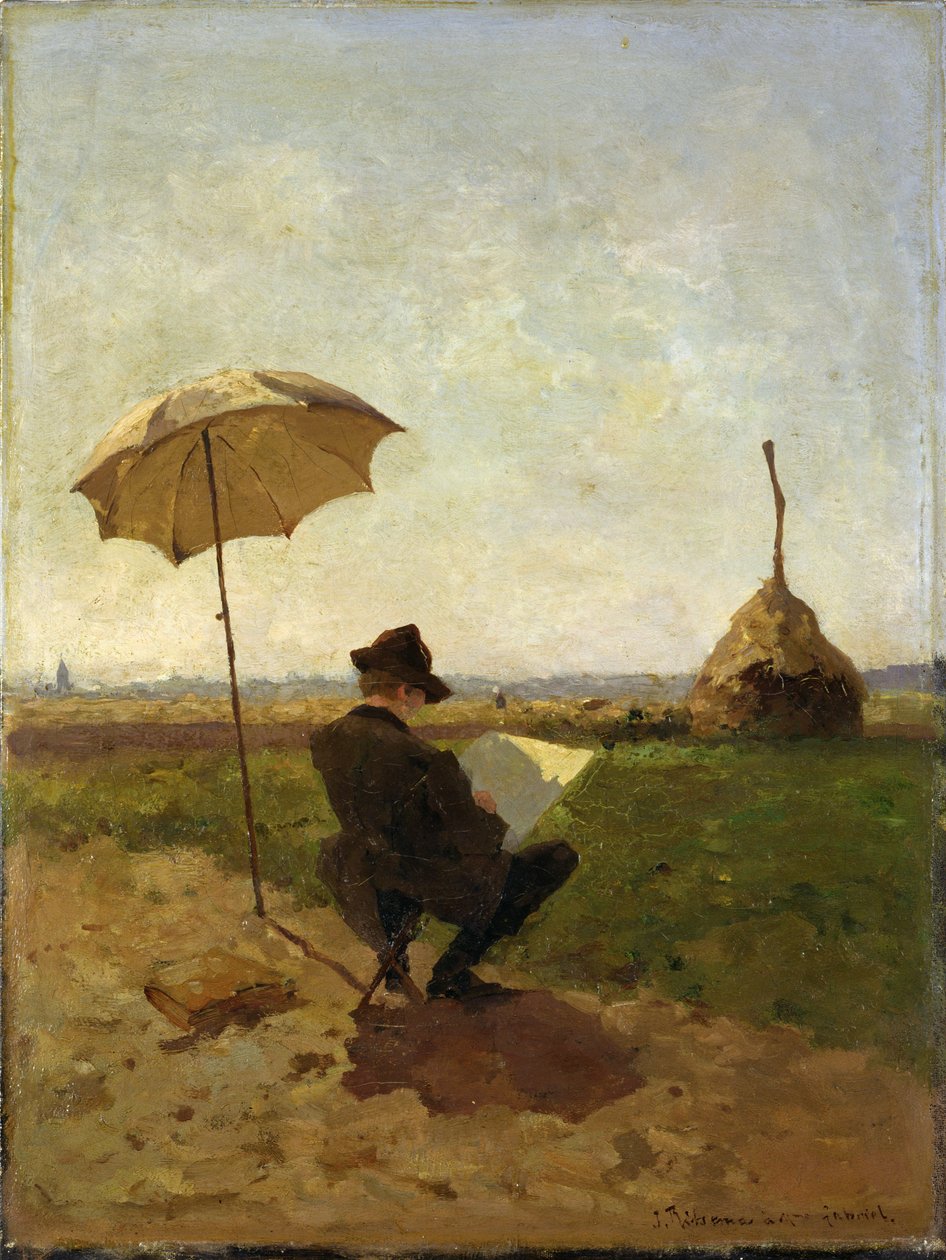 El pintor P.J.C. Gabriel (1828-1903) de Jacob Coenraad Ritsema
