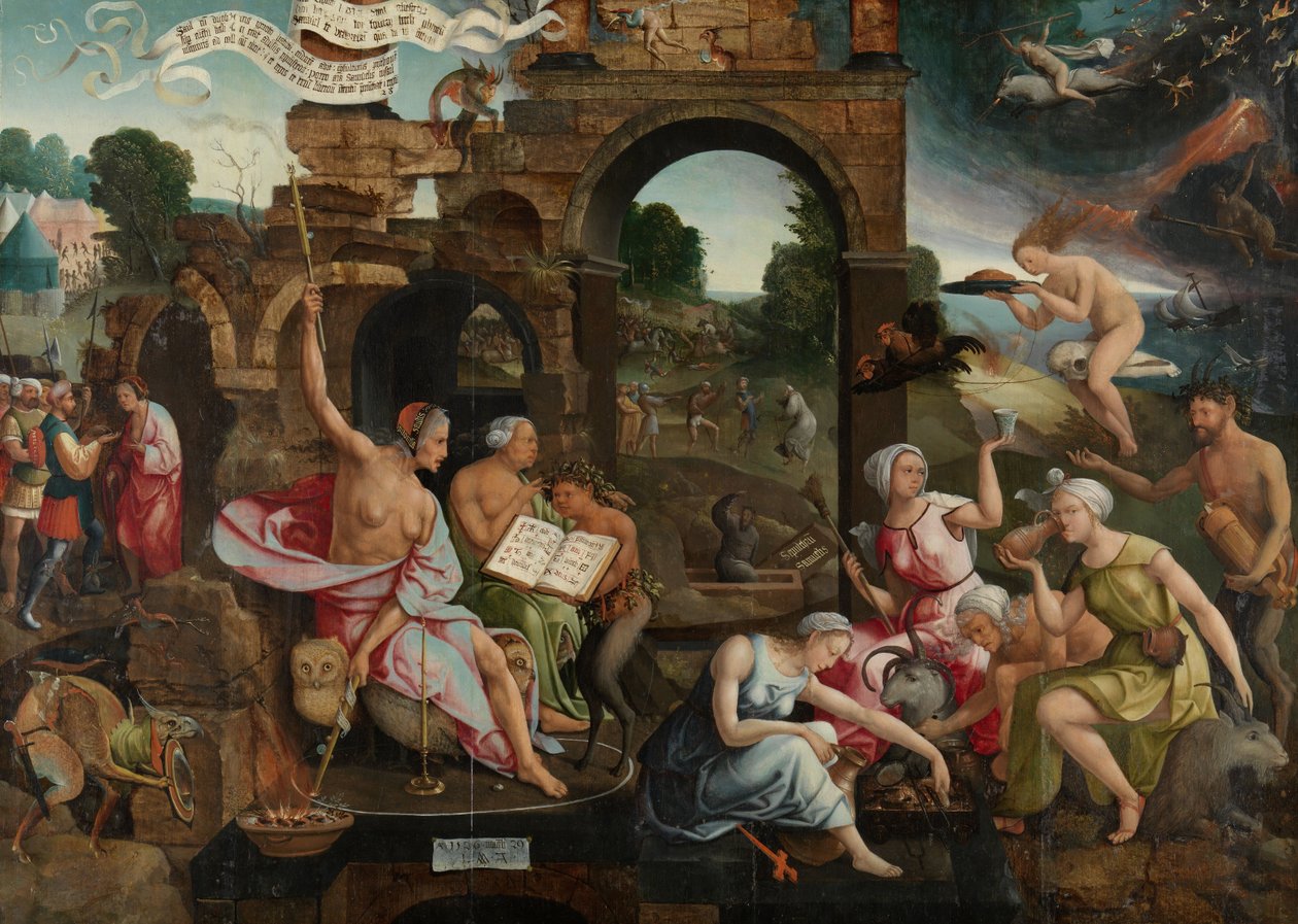 Saúl y la Bruja de Endor, 1526 de Jacob Cornelisz van Oostsanen