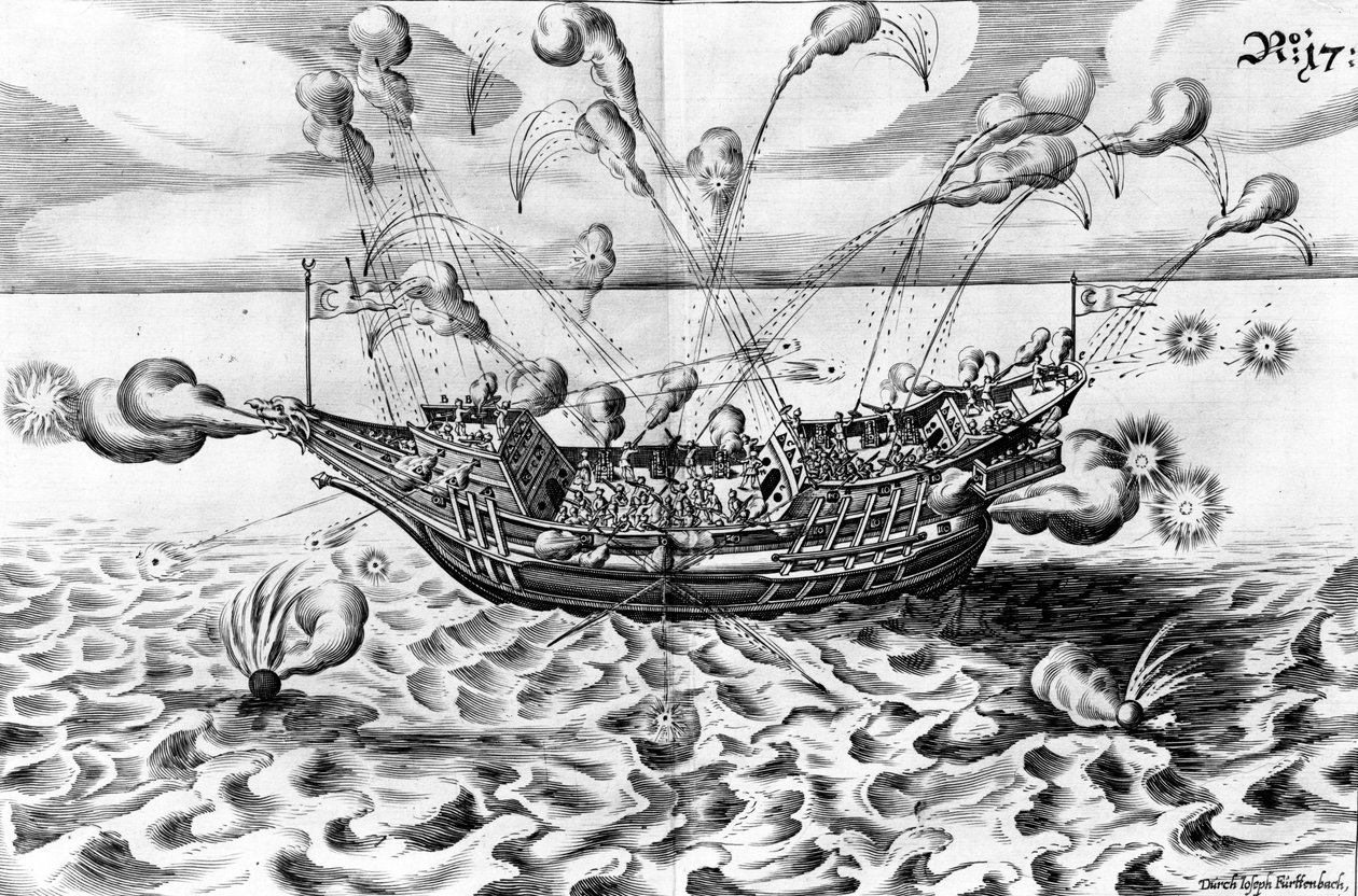 Buque de Guerra, ilustración de 