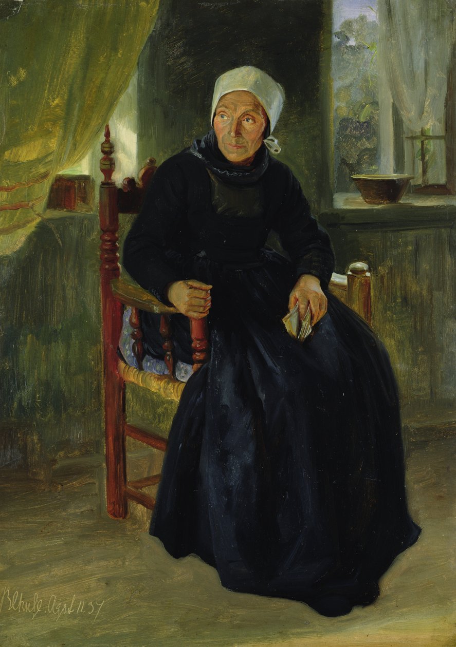 Una mujer de Blankenese, 1837 de Jacob Gensler