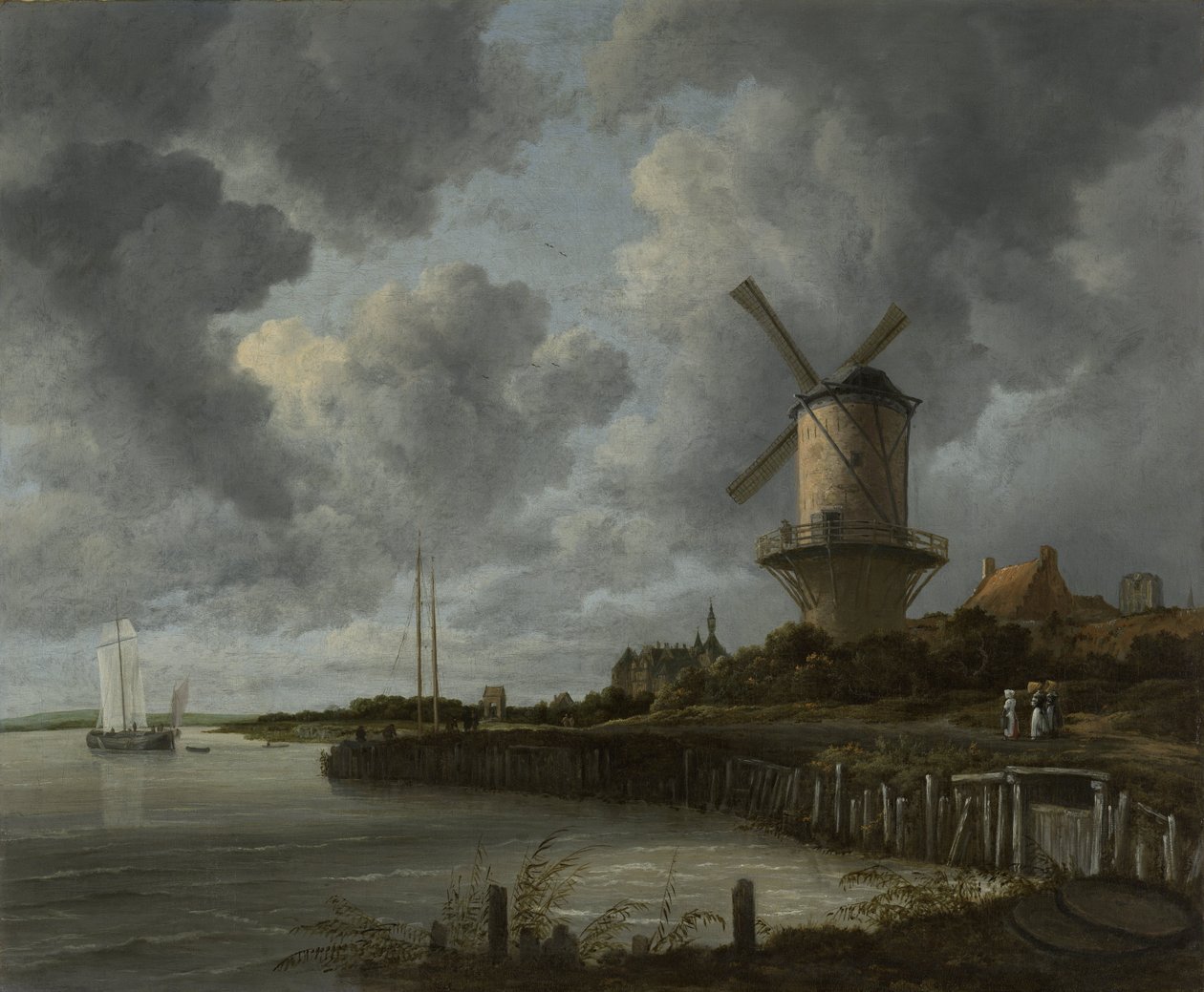 El molino de viento en Wijk bij Duurstede, c.1668-70 de Jacob van Ruisdael