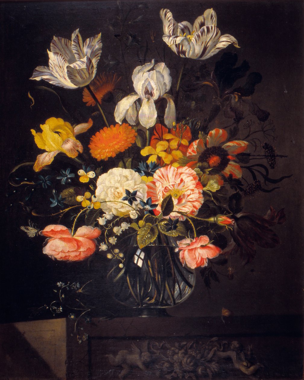 Naturaleza muerta con flores de Jacob Marrel