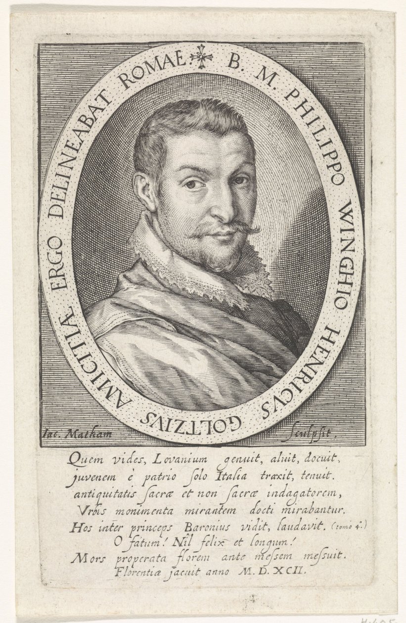 Retrato de Philips van Winghe de Jacob Matham