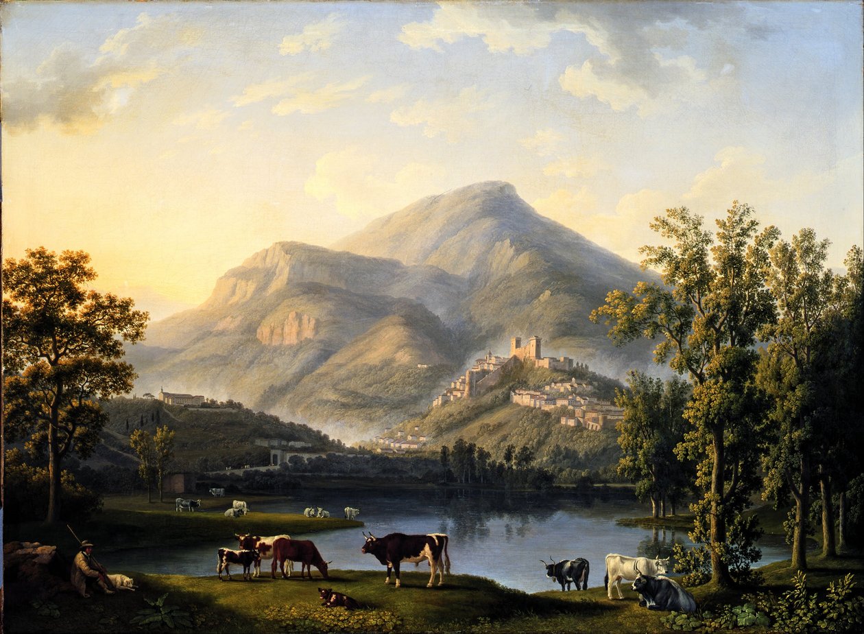 Vista de Itri Paisaje con una Vista de Itri de Jacob Philippe Hackert
