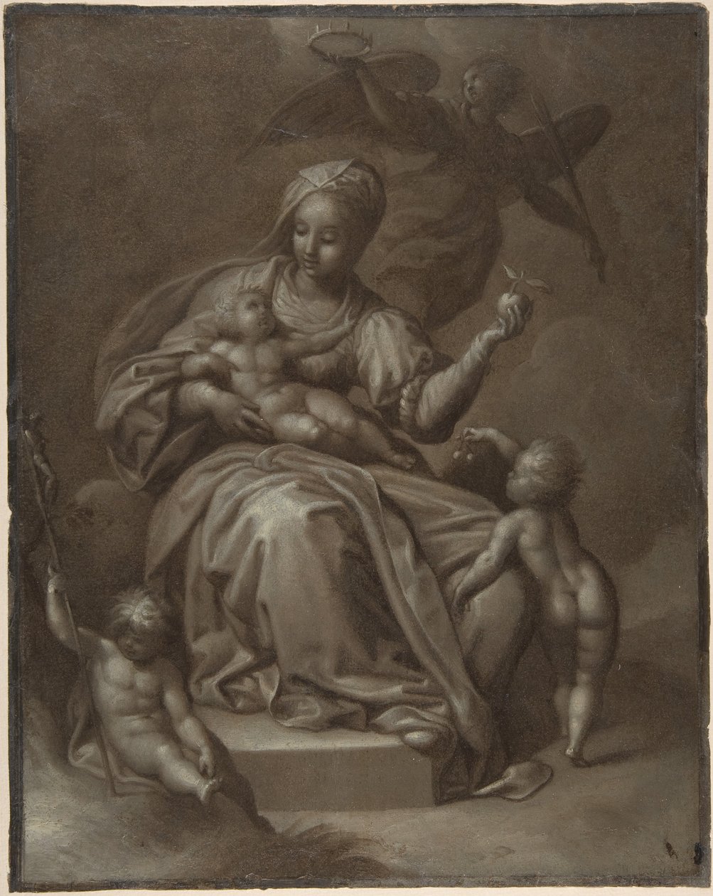 Virgen y Niño, y San Juan Bautista de Jacob de Backer