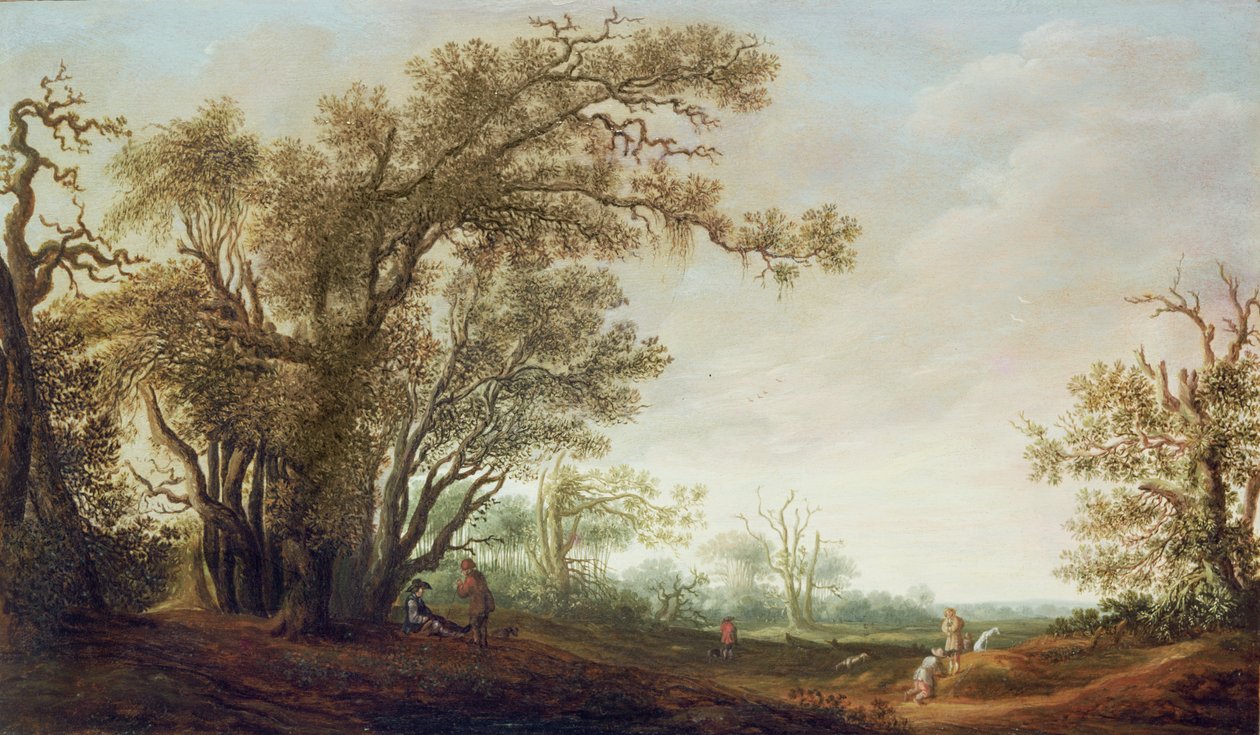 Figuras en un paisaje de Jacob van Mosscher