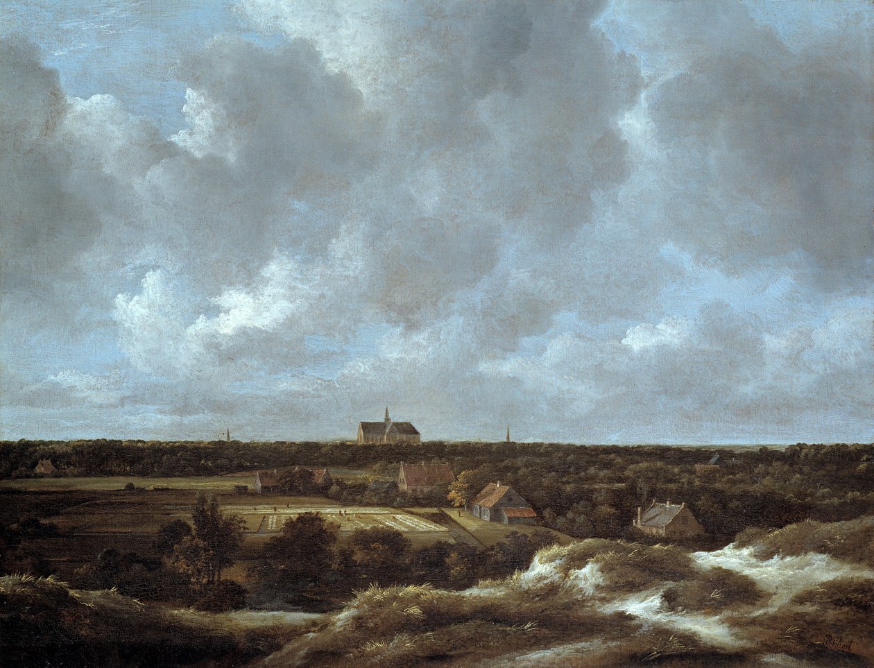Una vista de Haarlem y campos de blanqueo de Jacob van Ruisdael