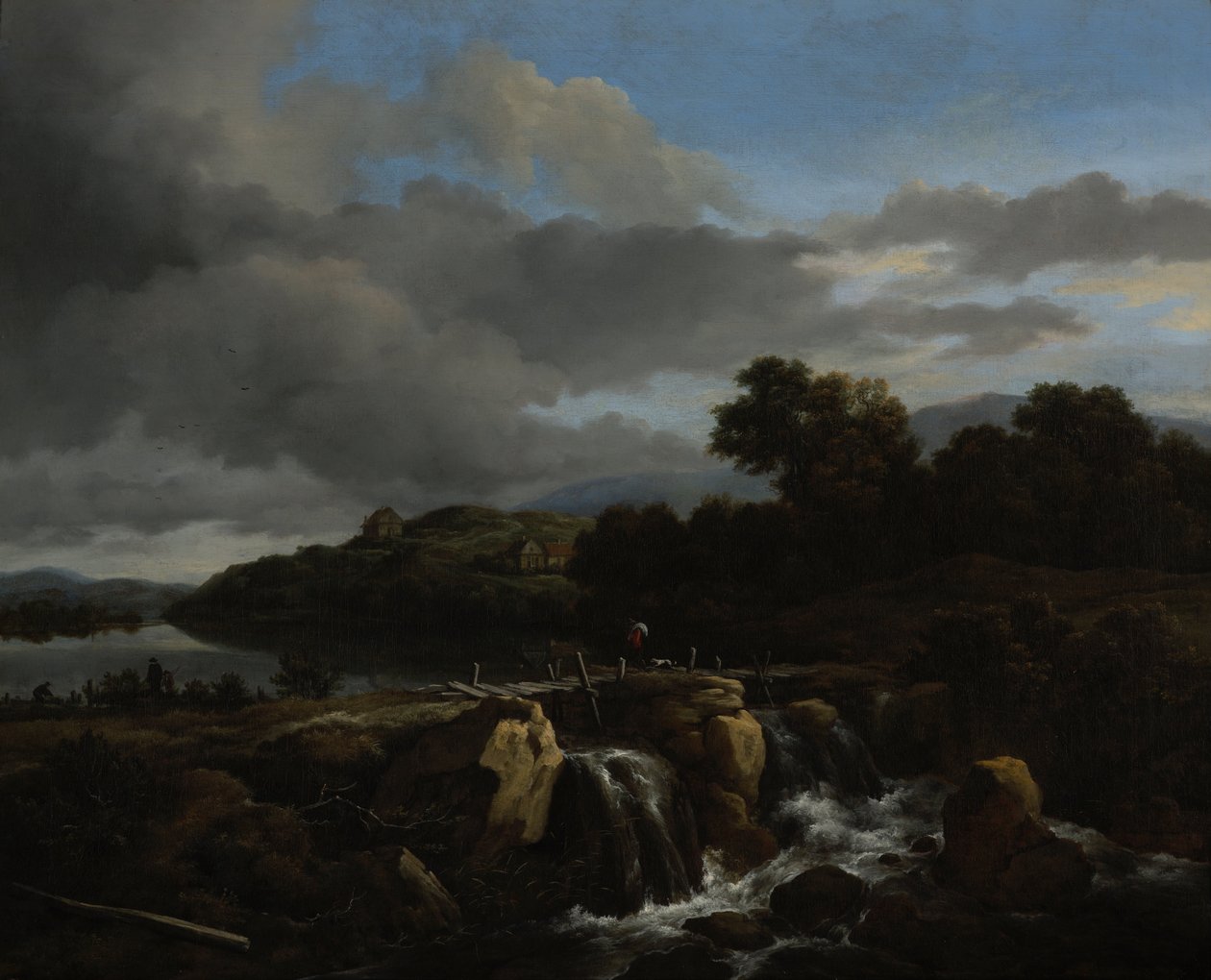 Paisaje con cascada de Jacob van Ruisdael