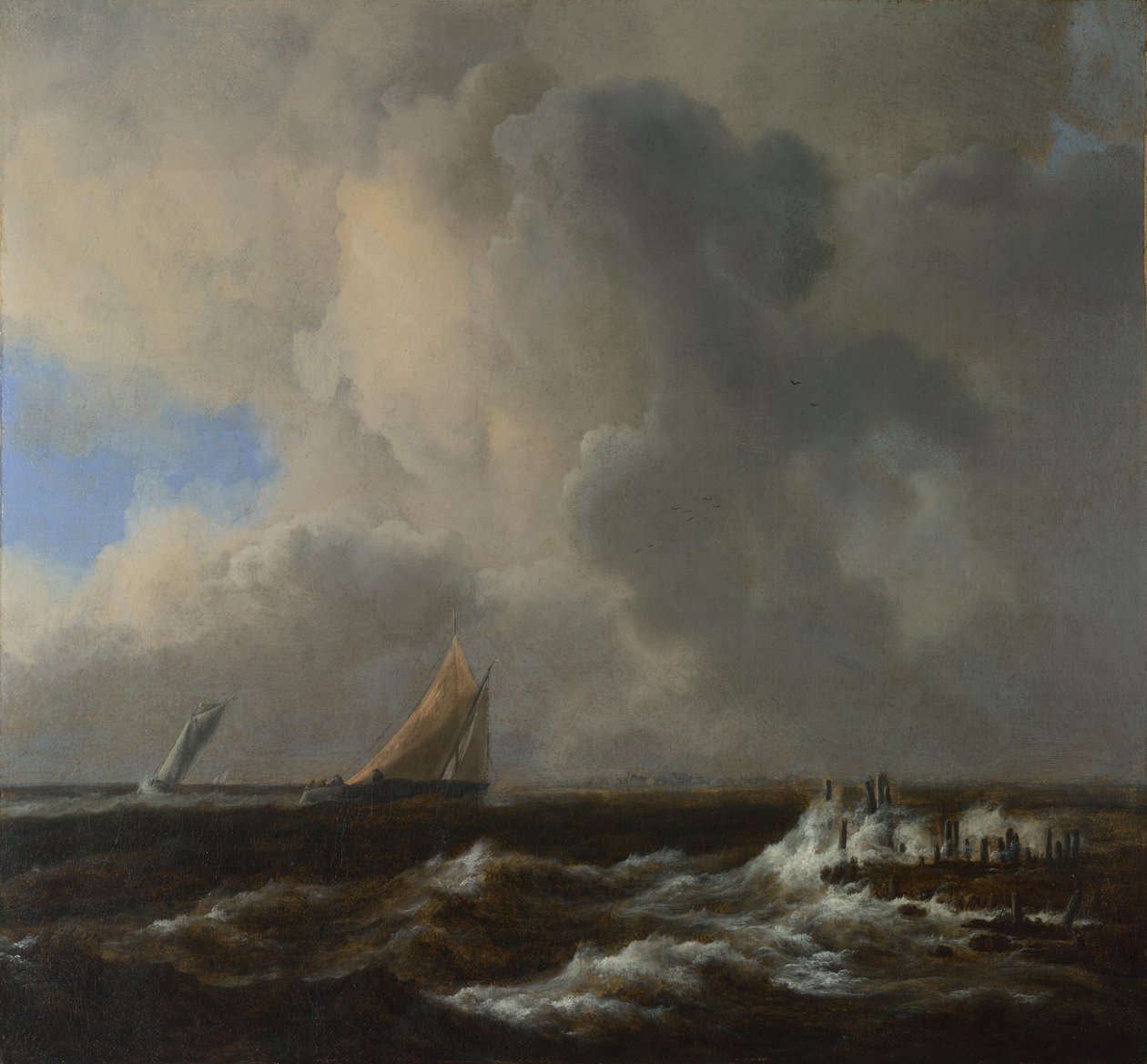 Barcos en una brisa fresca de Jacob van Ruisdael