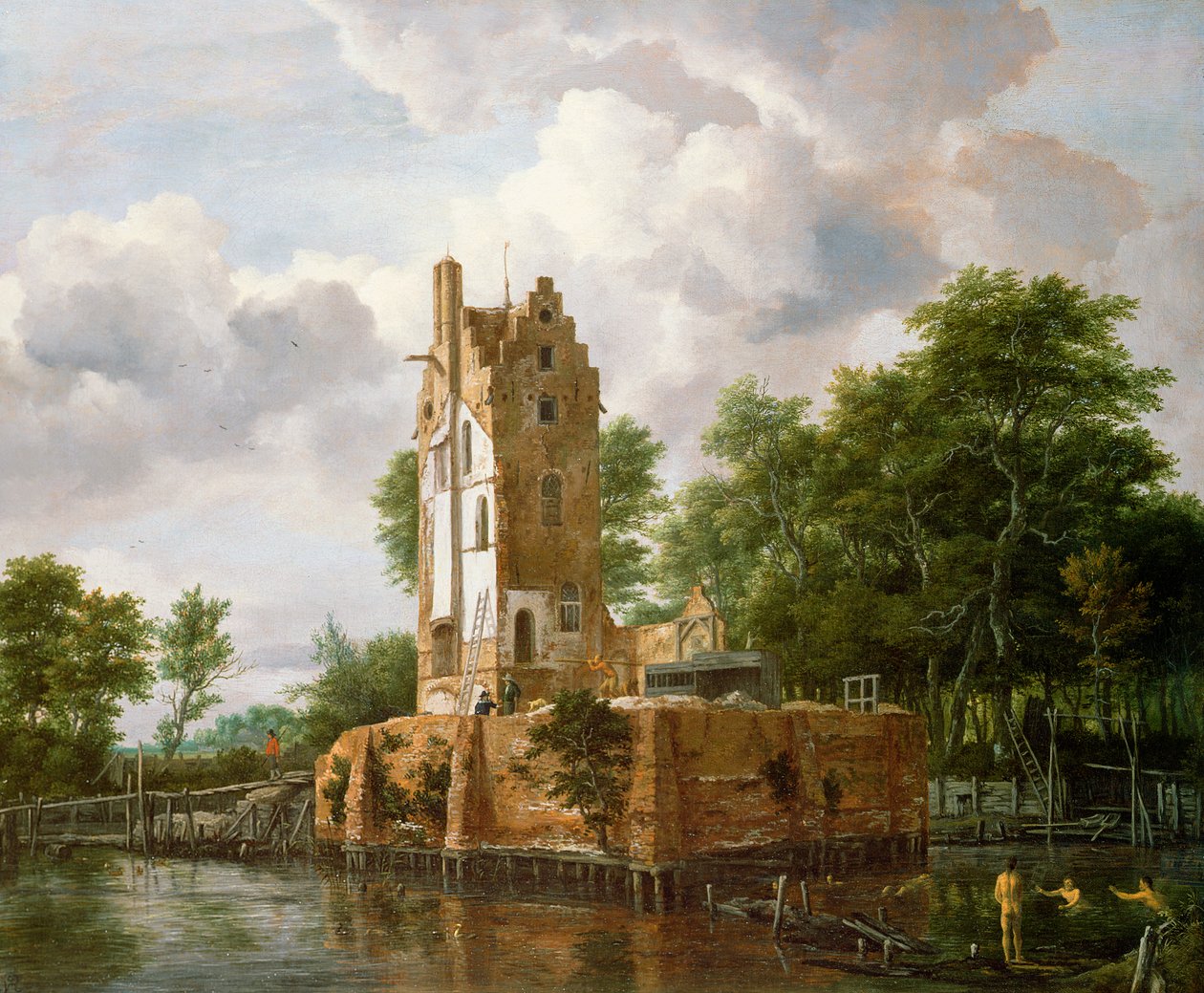 Vista del Castillo Kostverloren en el Amstel de Jacob van Ruisdael