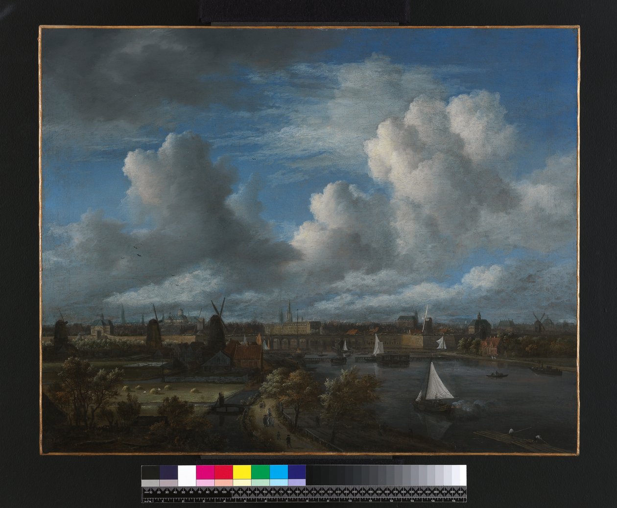 Vista del Amstel hacia Ámsterdam, c.1675-70 de Jacob van Ruisdael