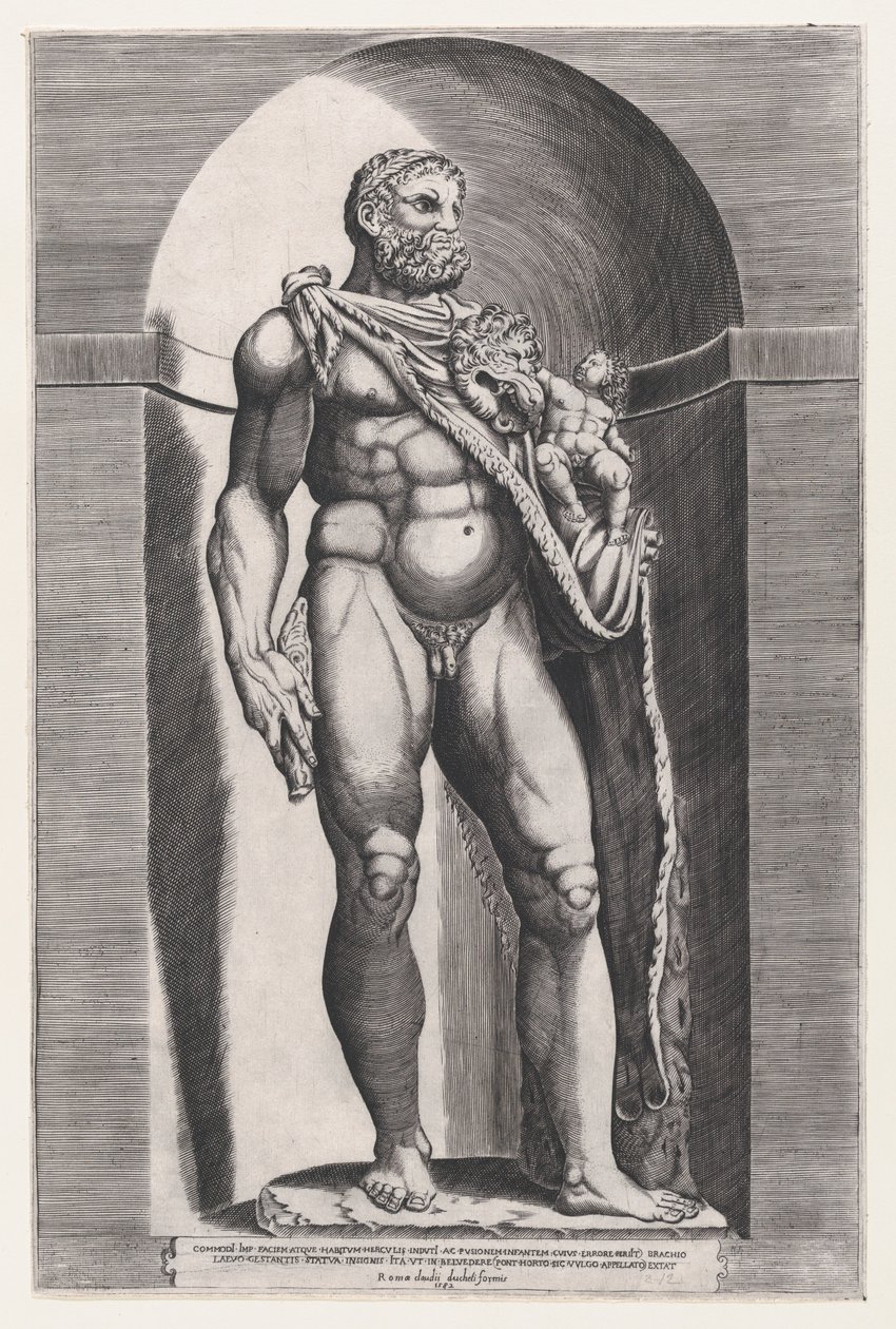 Speculum Romanae Magnificentiae: Emperador Cómodo como Hércules de Jacob(us) Bos.