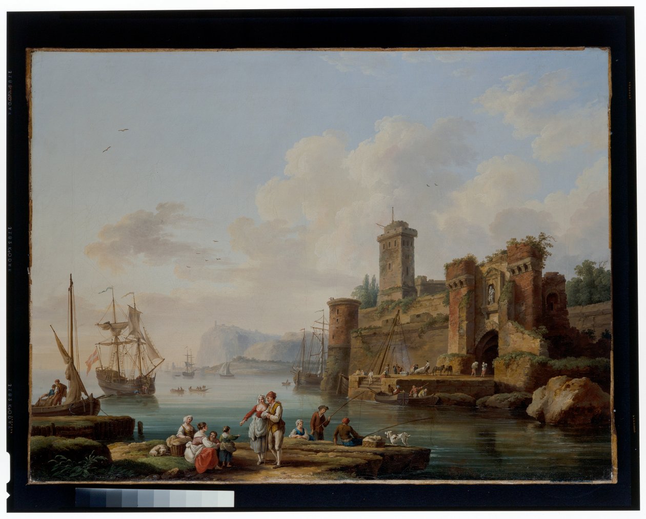 Una escena portuaria de Jacob Philippe Hackert