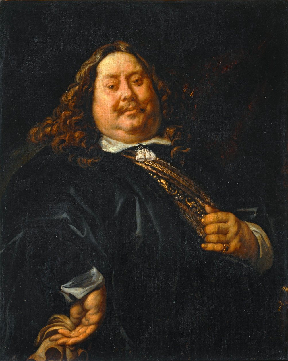 Retrato de una persona obesa, antes conocido como Retrato del almirante Michel-Adrien Ruyter - Retrato de una persona obesa ... de Jacob (studio of) Jordaens