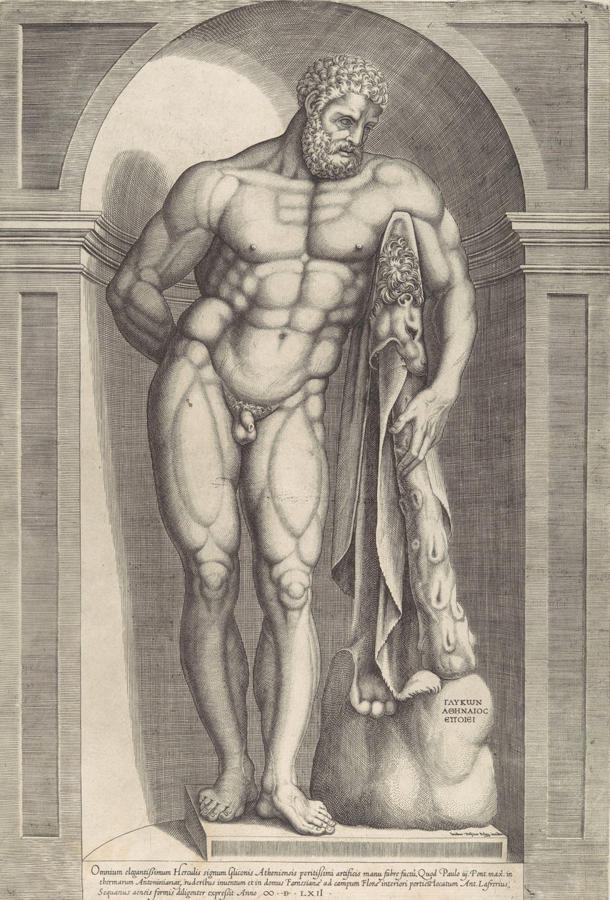 Speculum Romanae Magnificentiae: El Hércules Farnesio, 1562 de Jacob Bos