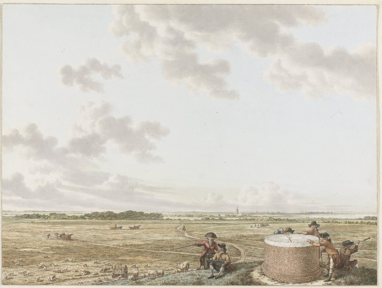 Vista de la Montaña de la Mesa cerca de Blaricum, con el Bosco de Craayloos a la izquierda y la "mesa" a la derecha
Cuatro vistas de la Montaña de la Mesa cerca de Blaricum (título de la serie) de Jacob  Cats