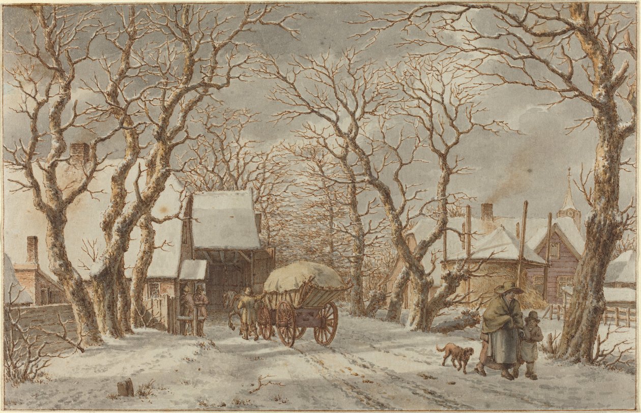 Escena de invierno de Jacob Cats