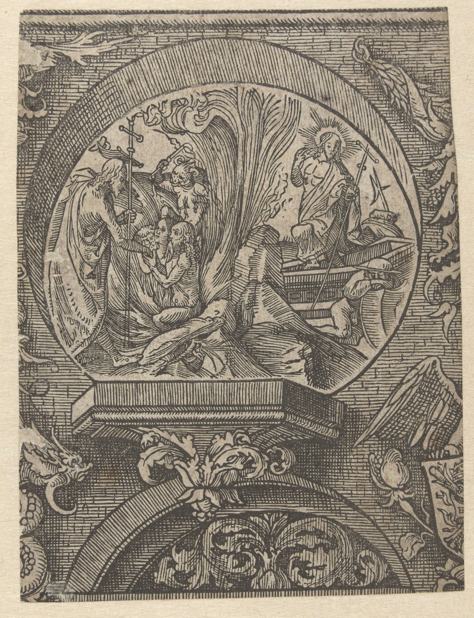 La Ascensión y Resurrección de Cristo El Credo (título de la serie) de Jacob Cornelisz van Oostsanen