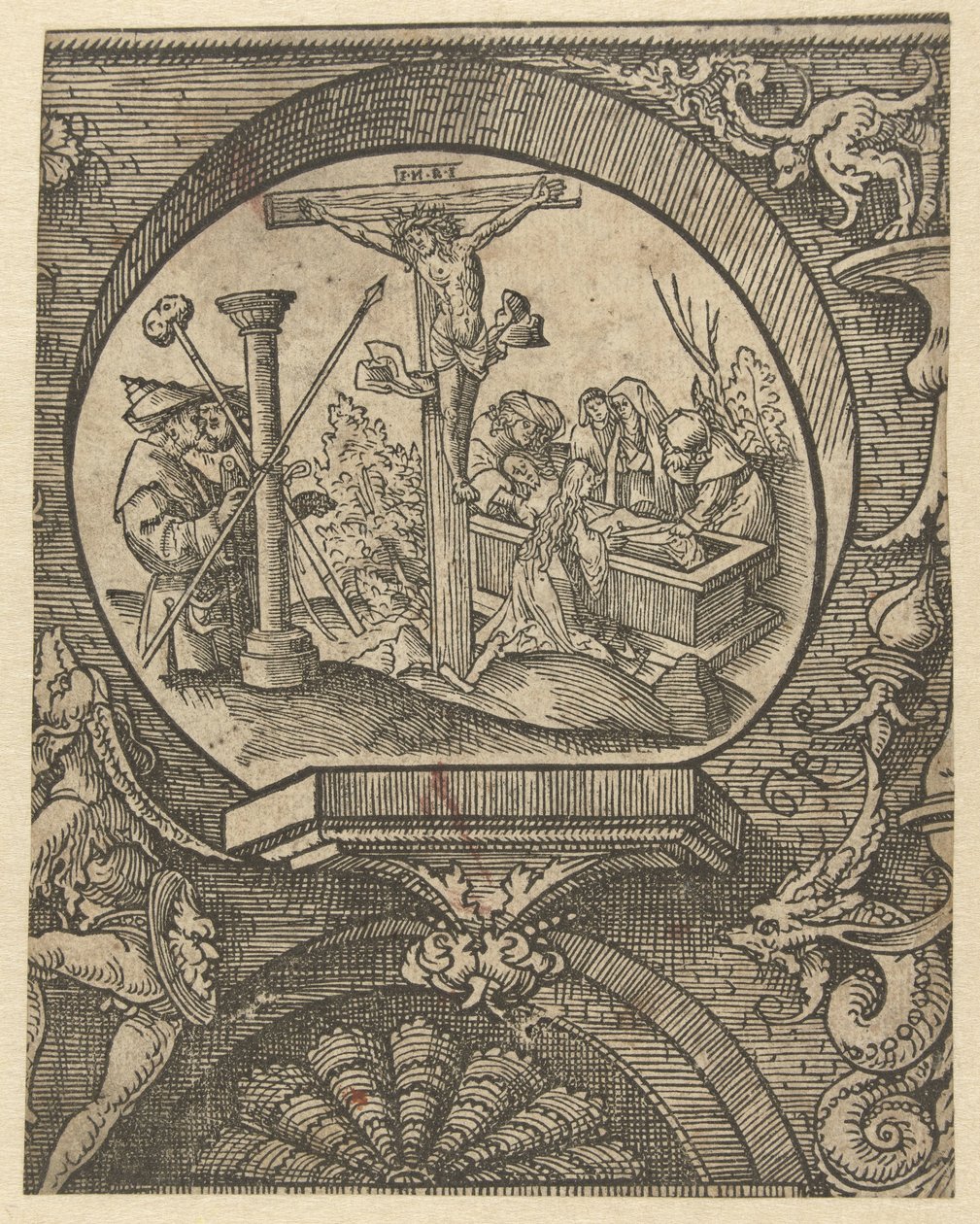 La Crucifixión y Sepultura de Cristo El Credo (título de la serie) de Jacob Cornelisz van Oostsanen