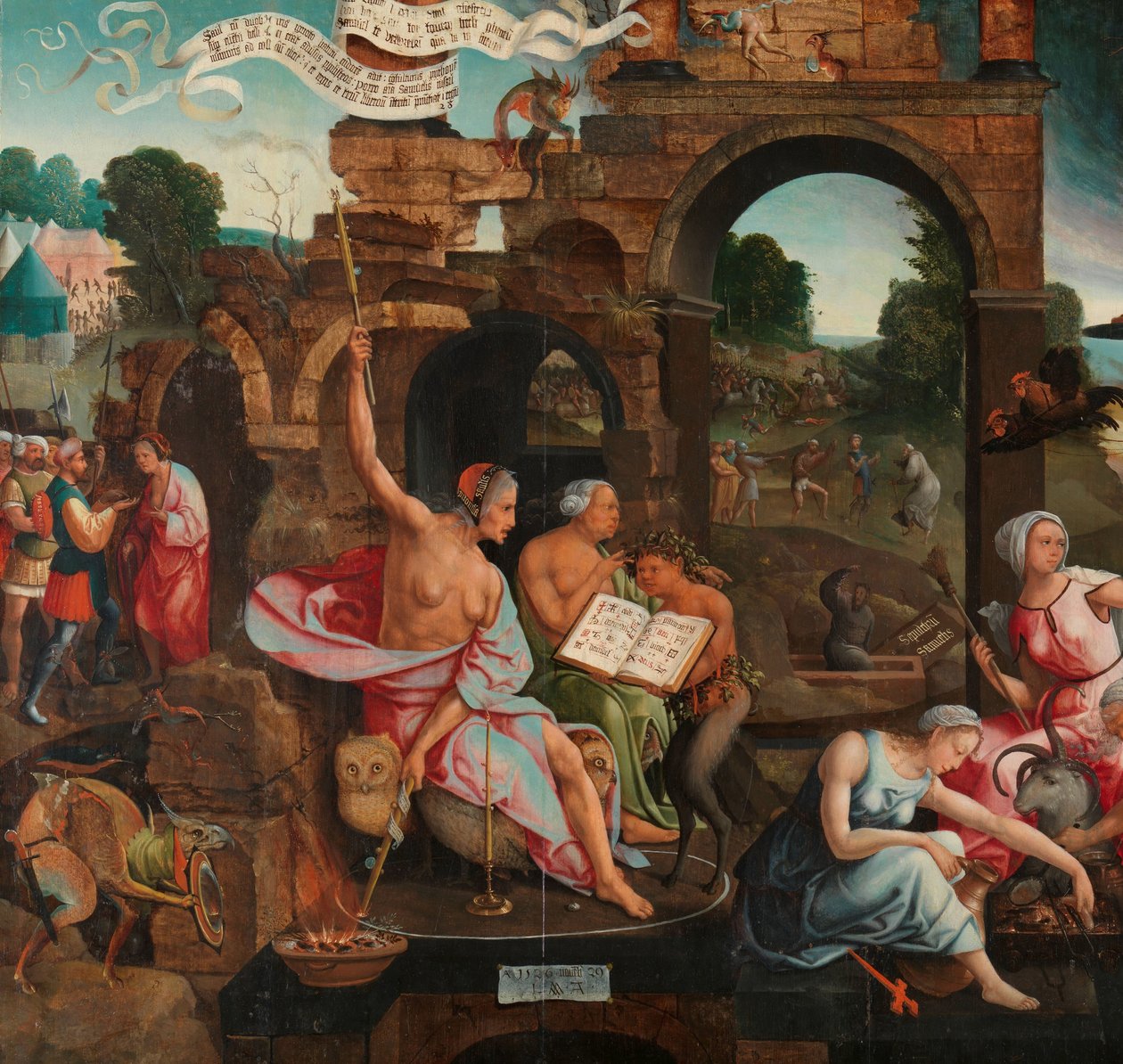 Saúl y la bruja de Endor de Jacob Cornelisz van Oostsanen