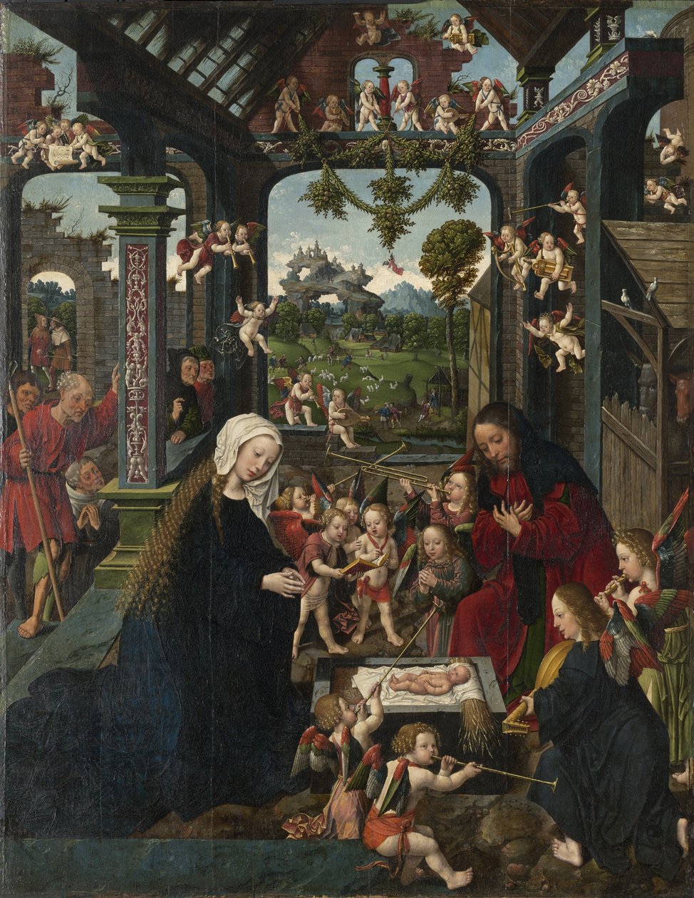 La adoración del Niño Jesús de Jacob Cornelisz van Oostsanen