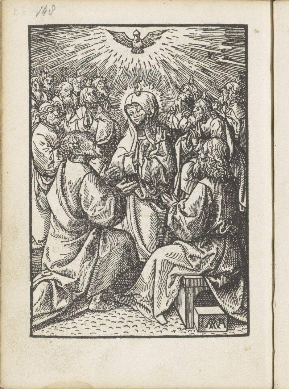Derramamiento del Espíritu Santo La pequeña pasión (título de la serie) de Jacob Cornelisz van Oostsanen
