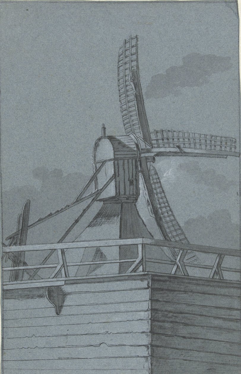 Molino de viento con subestructura de madera de Jacob Ernst Marcus