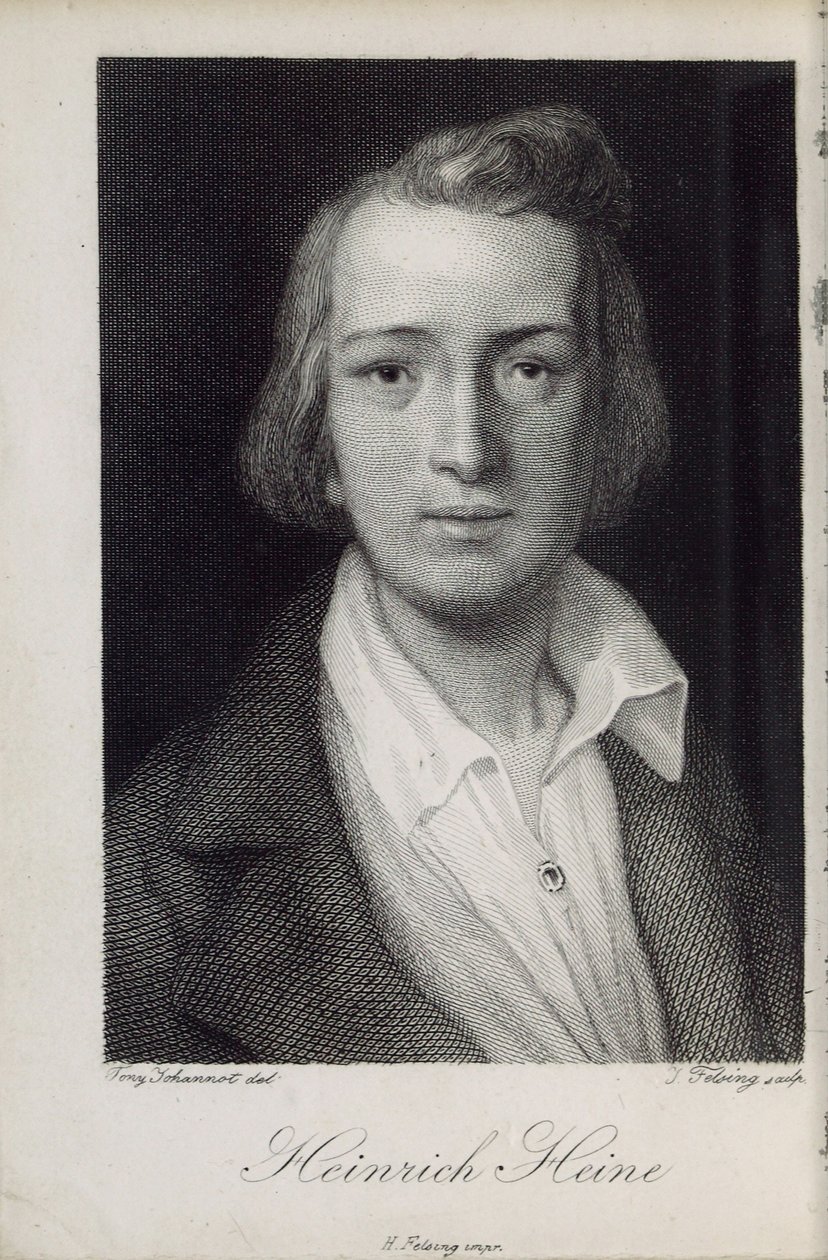 Retrato del poeta Heinrich Heine 1797-1856, 1850 de Jacob Felsing