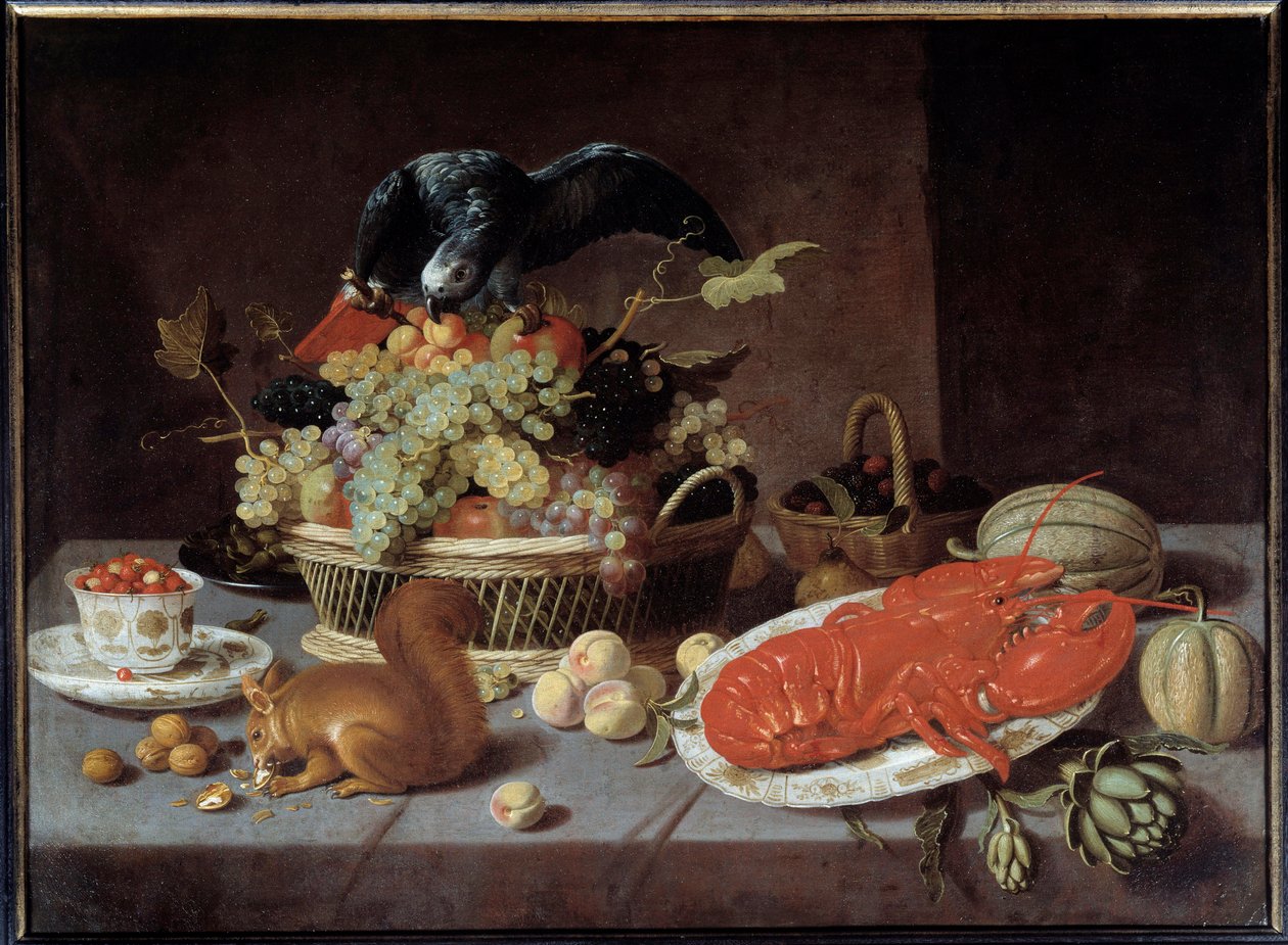 Naturaleza muerta con la ardilla de Jacob  Foppens van Es