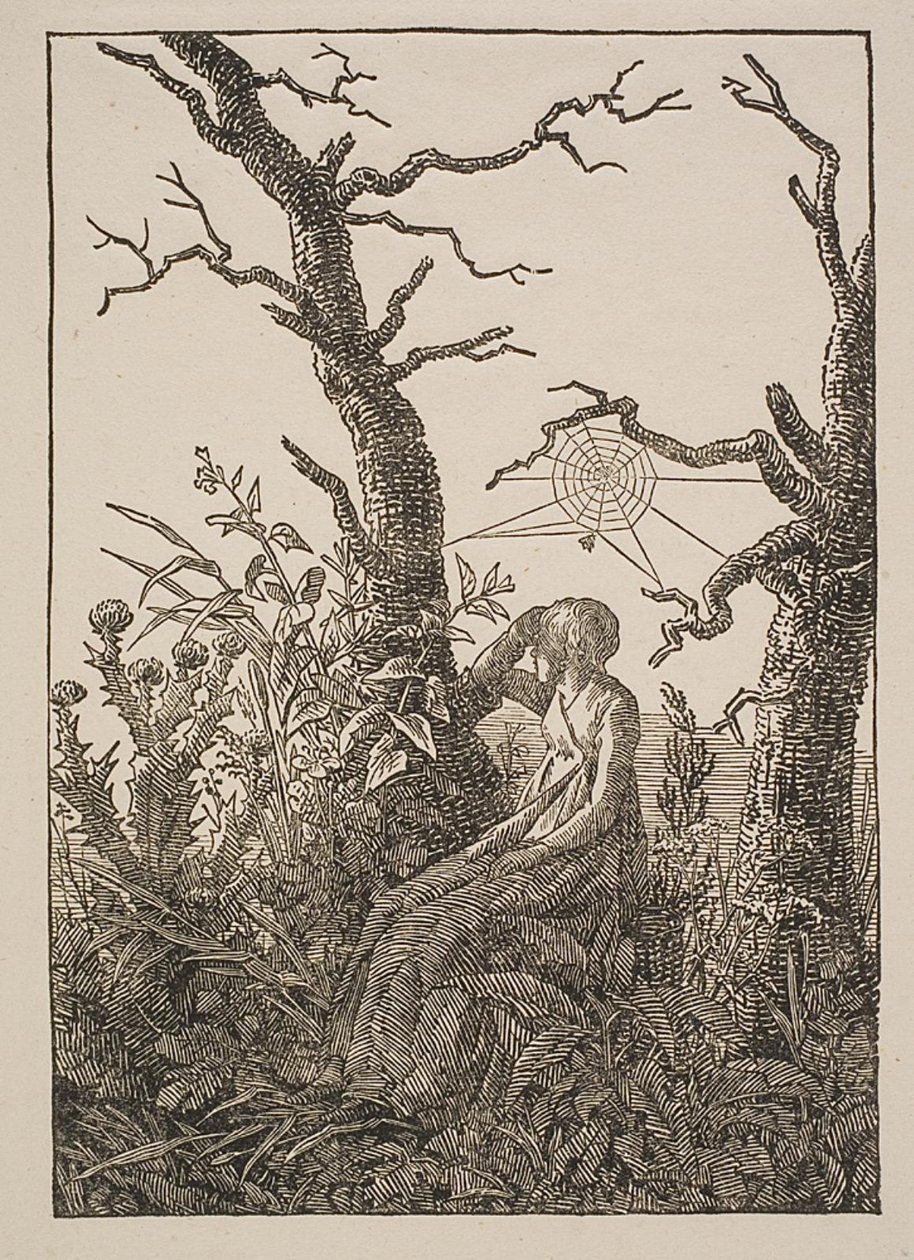Melancolía. La mujer con la telaraña de Jacob Friedrich