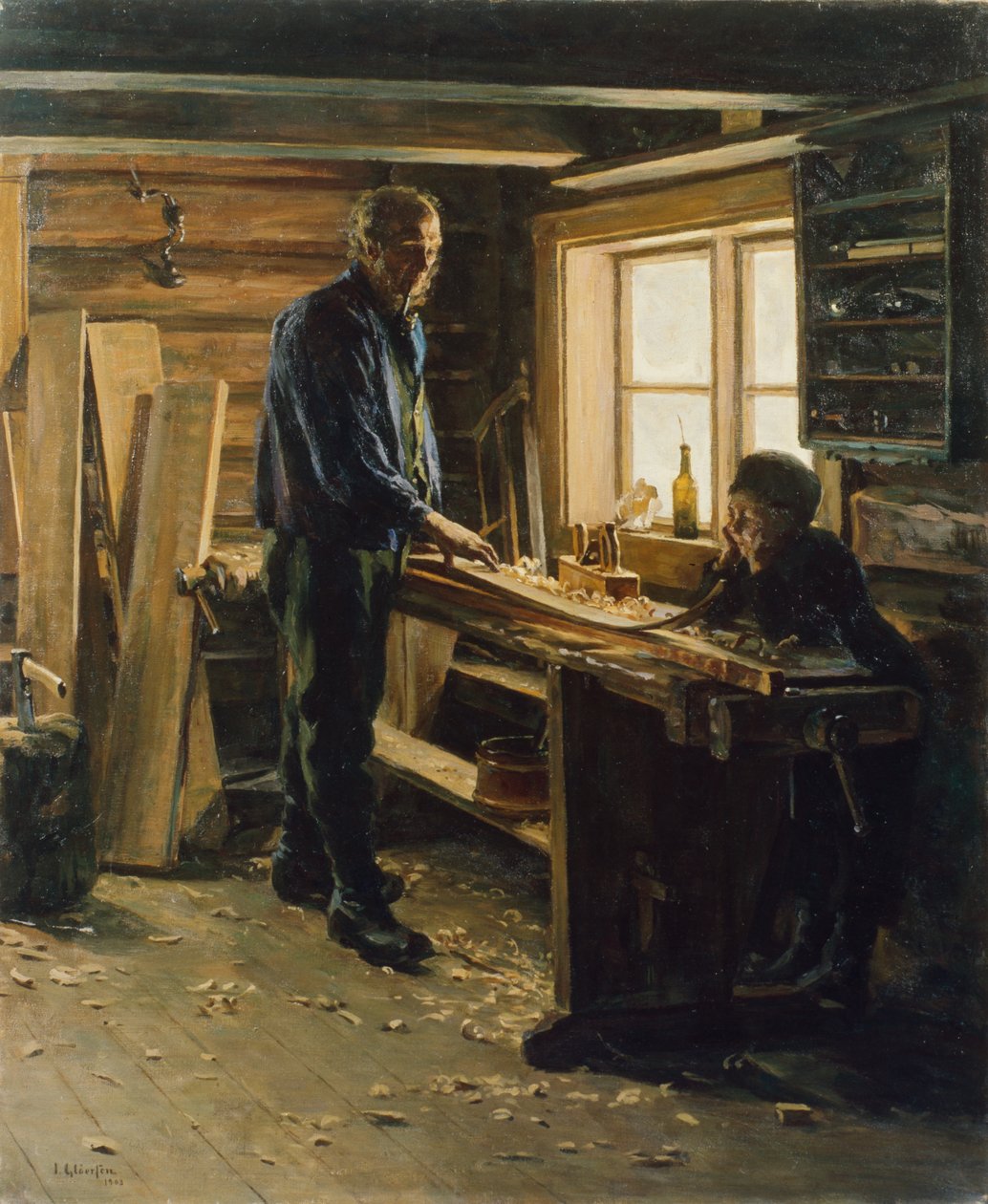 En el taller de carpintería de Jacob Gloersen