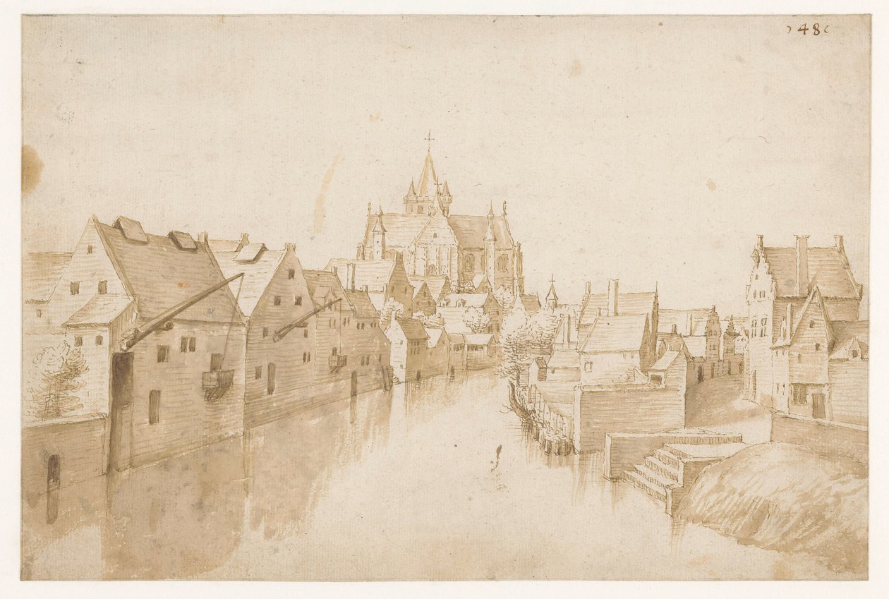 La iglesia de Nuestra Señora sobre el Thyle, en Malinas de Jacob Grimmer (possibly)
