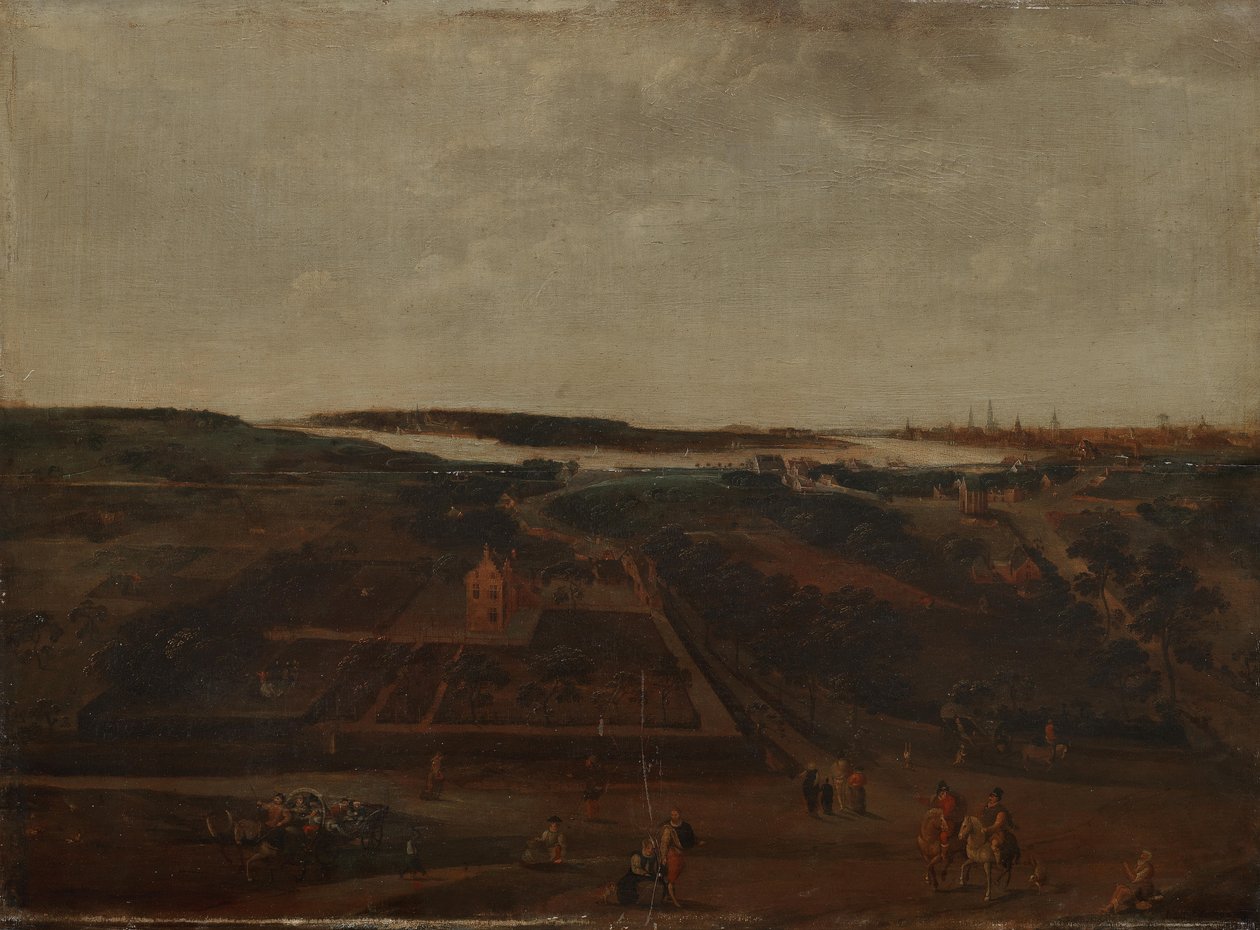 Vista de Kiel en el Escalda con Amberes al fondo de Jacob Grimmer