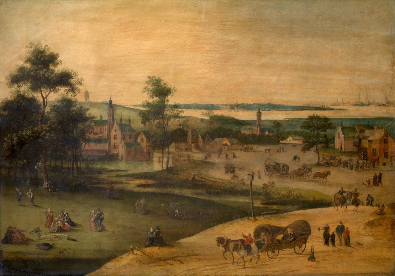Pueblo del Escalda de Jacob Grimmer