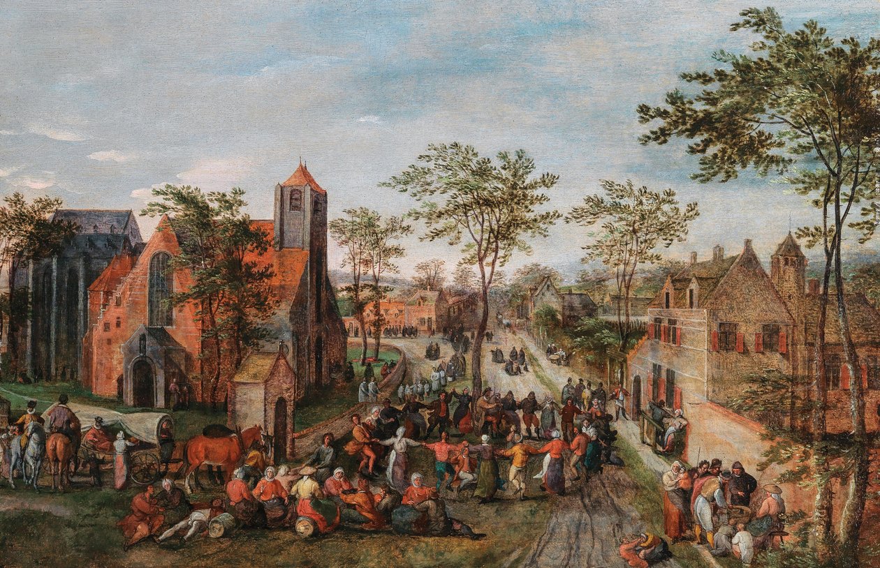 Feria del pueblo, 1580s de Jacob Grimmer