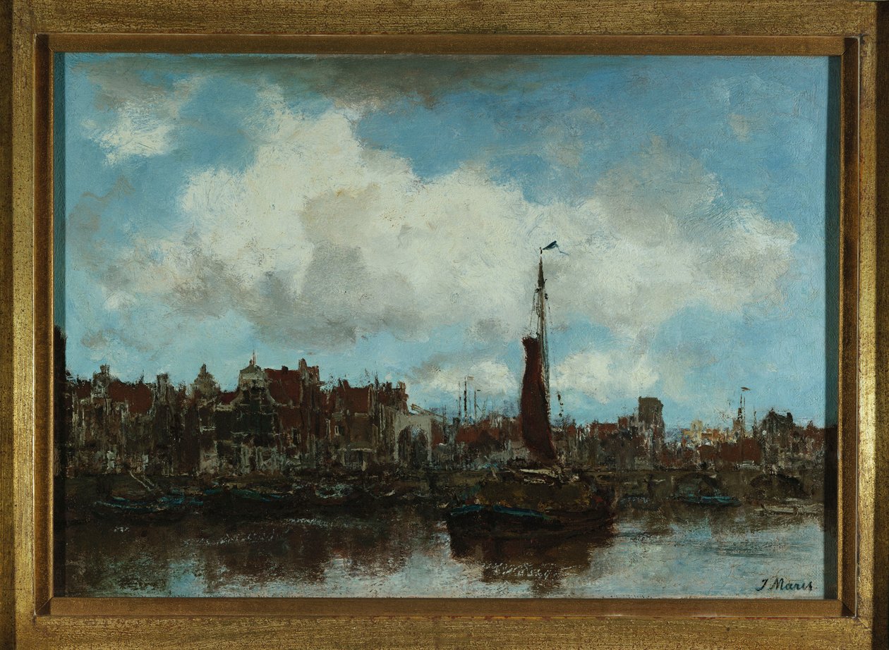 Una vista de Ámsterdam de Jacob Henricus or Hendricus Maris