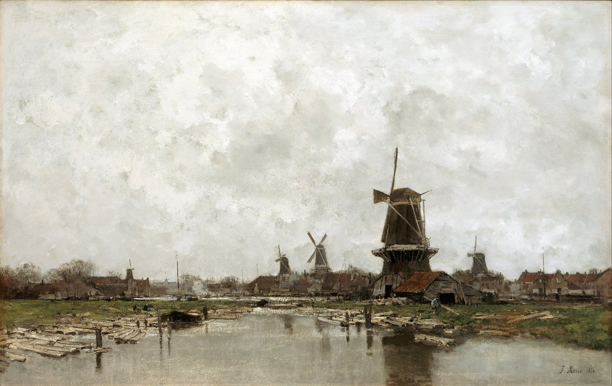 Los cinco molinos de viento, 1878 de Jacob Henricus or Hendricus Maris
