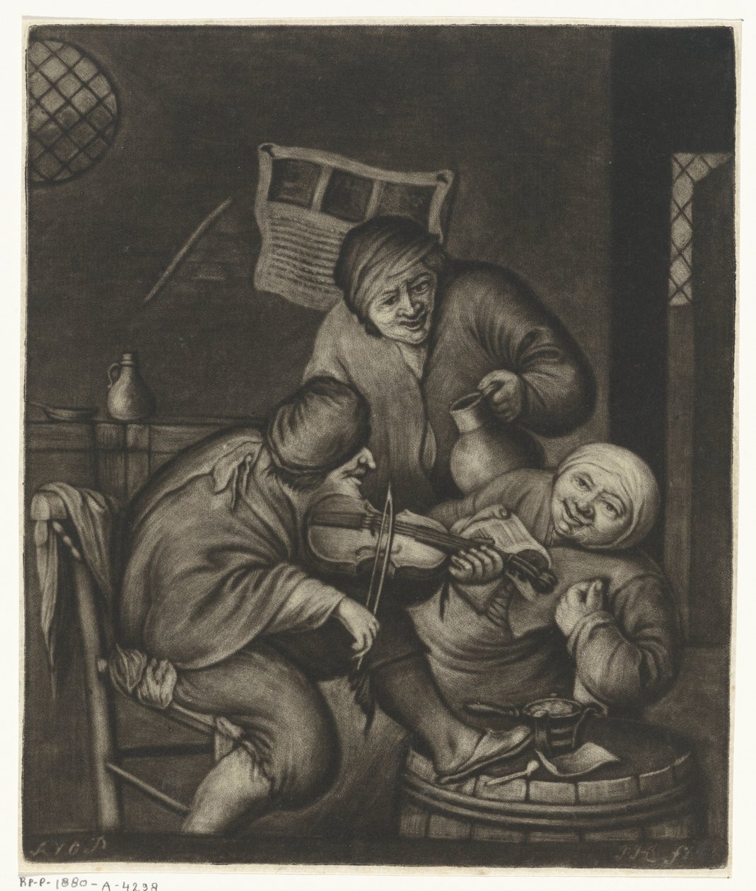 Dos hombres y un violinista de Jacob Hoolaart