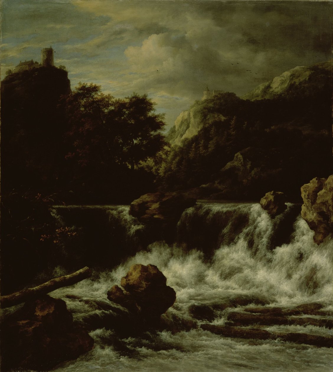 Paisaje montañoso con cascada de Jacob van Ruisdael